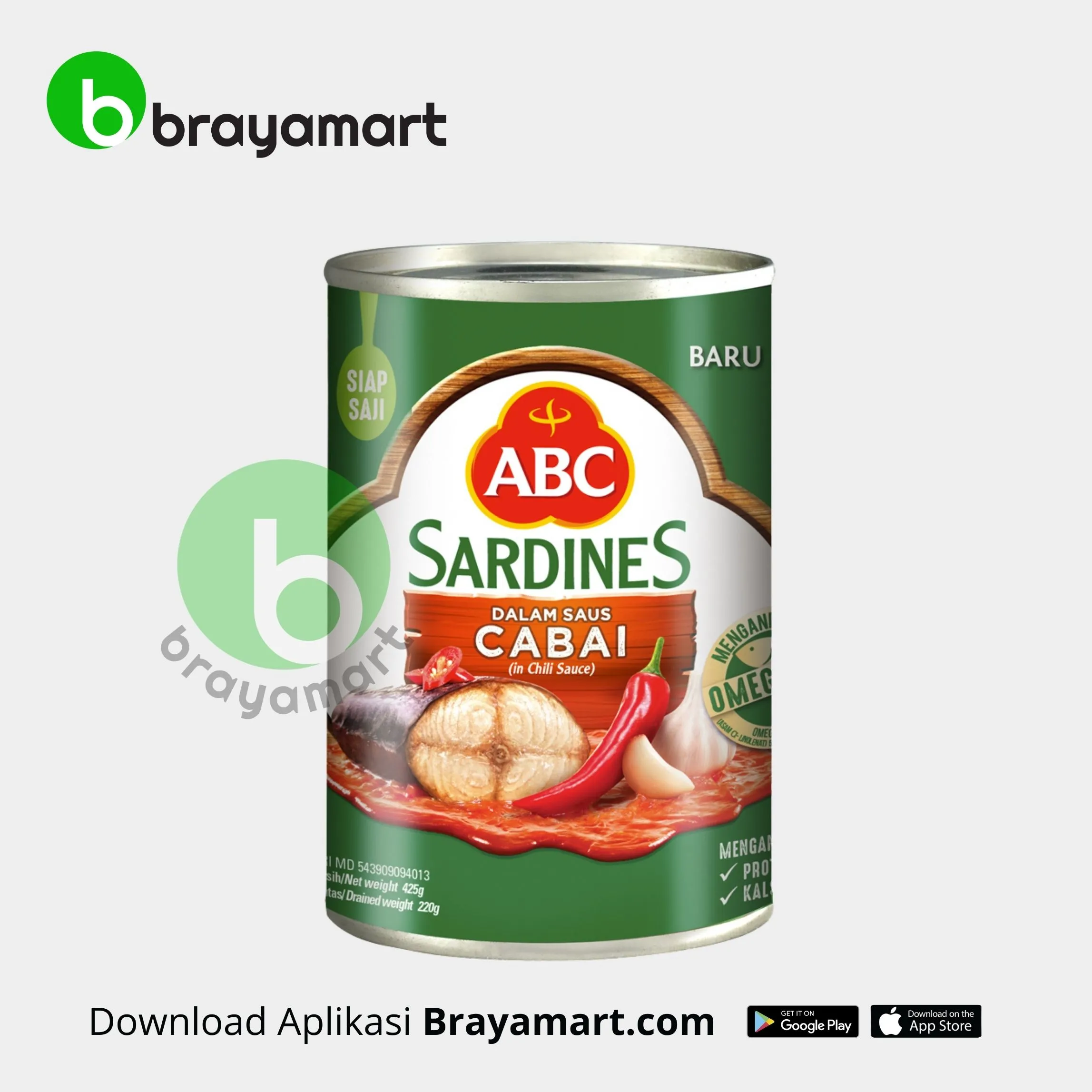ABC Sardines Chili Besar 425 gr