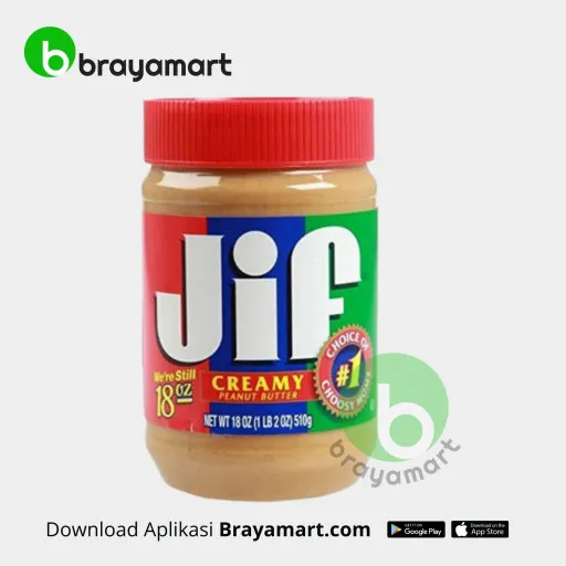 'JIF CREAMY PEANUT BUTTER 454GR'