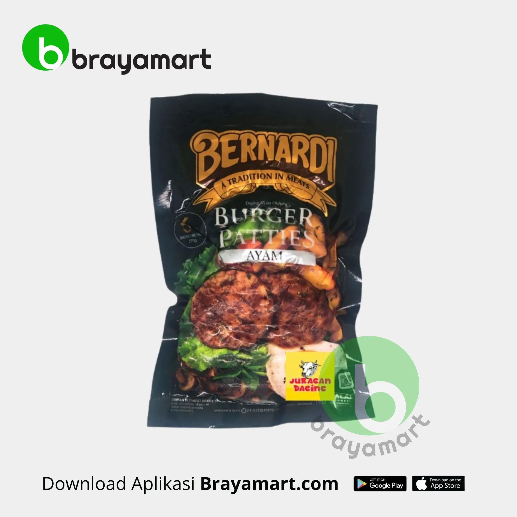 BERNARDI BURGER PATTIES AYAM 6 PCS 270GR