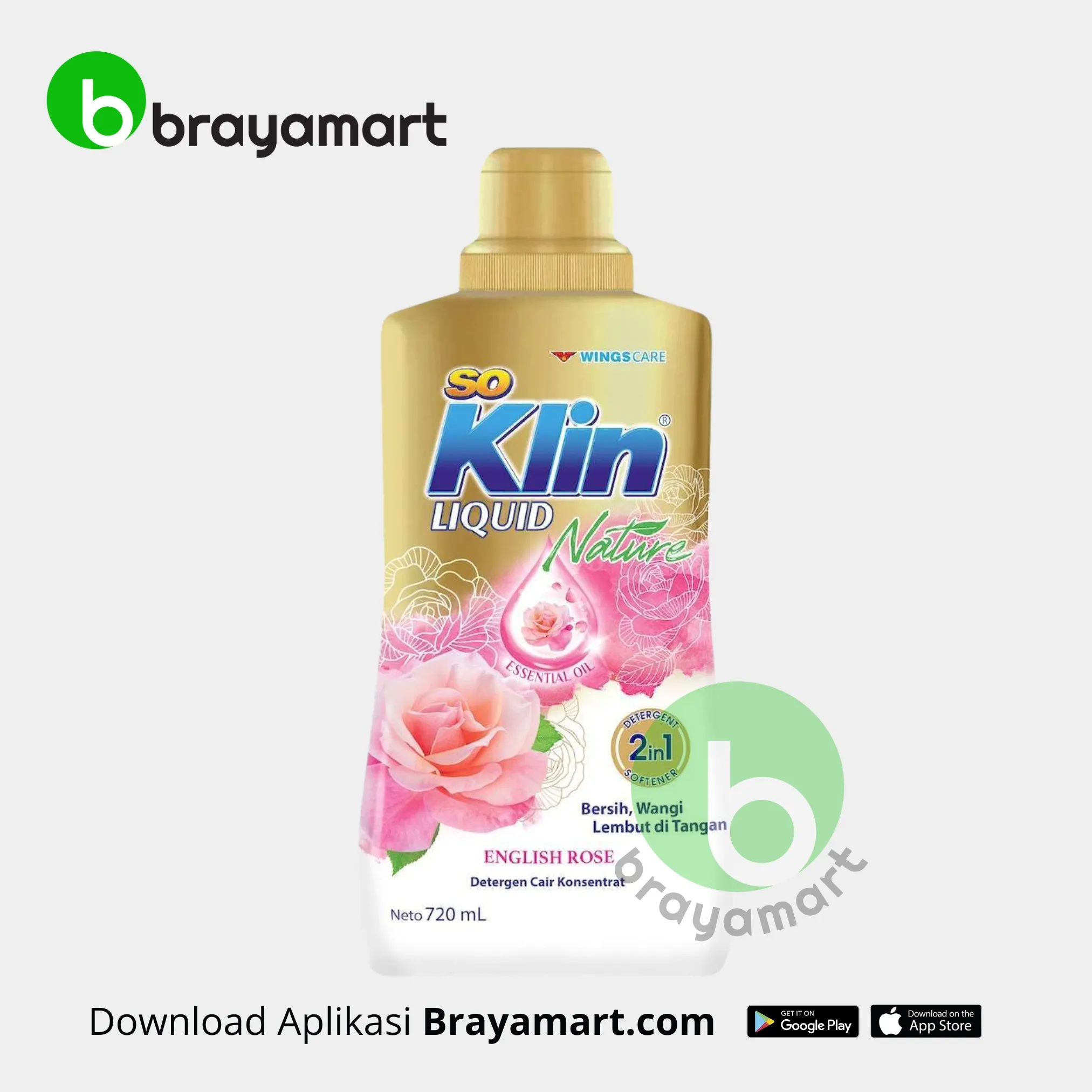 'Soklin Liquid Detergen Rose 720 ml Btl'