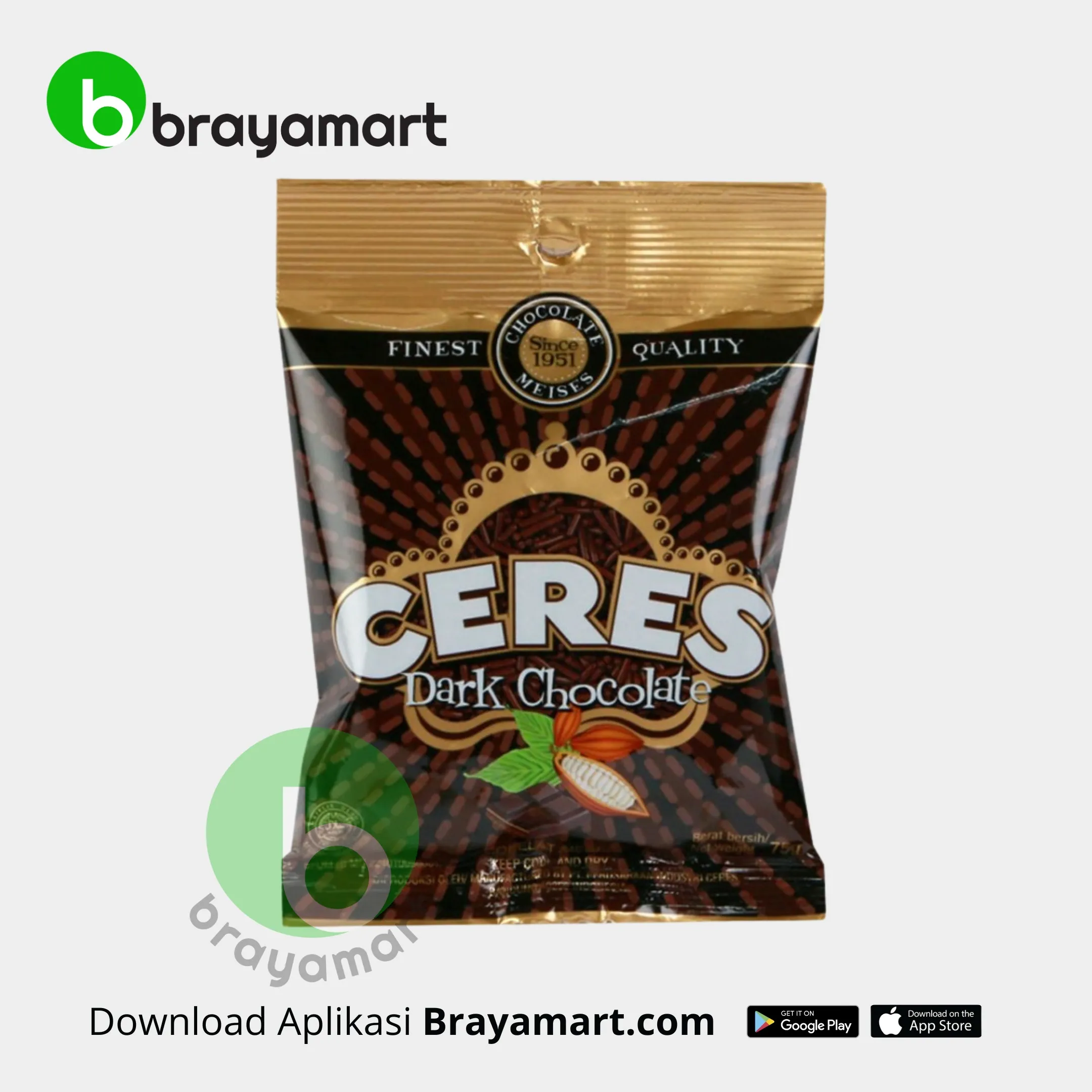 CERES HAGELSLAG DARK CHOCO 75 GR