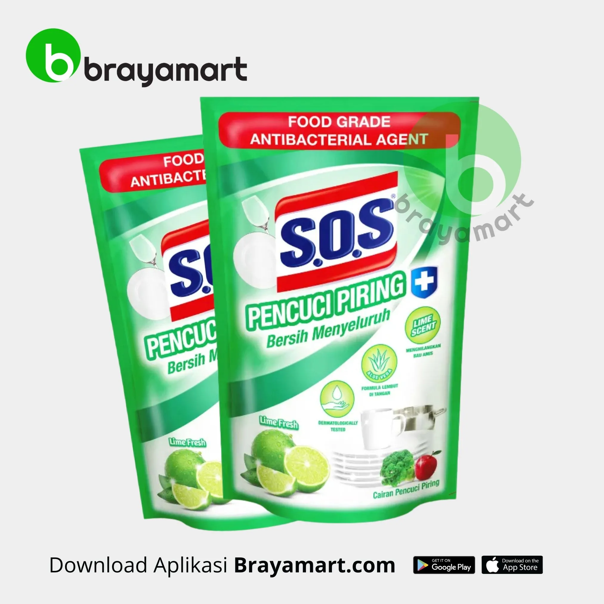 SOS Dishwhashing Lime 650 ml