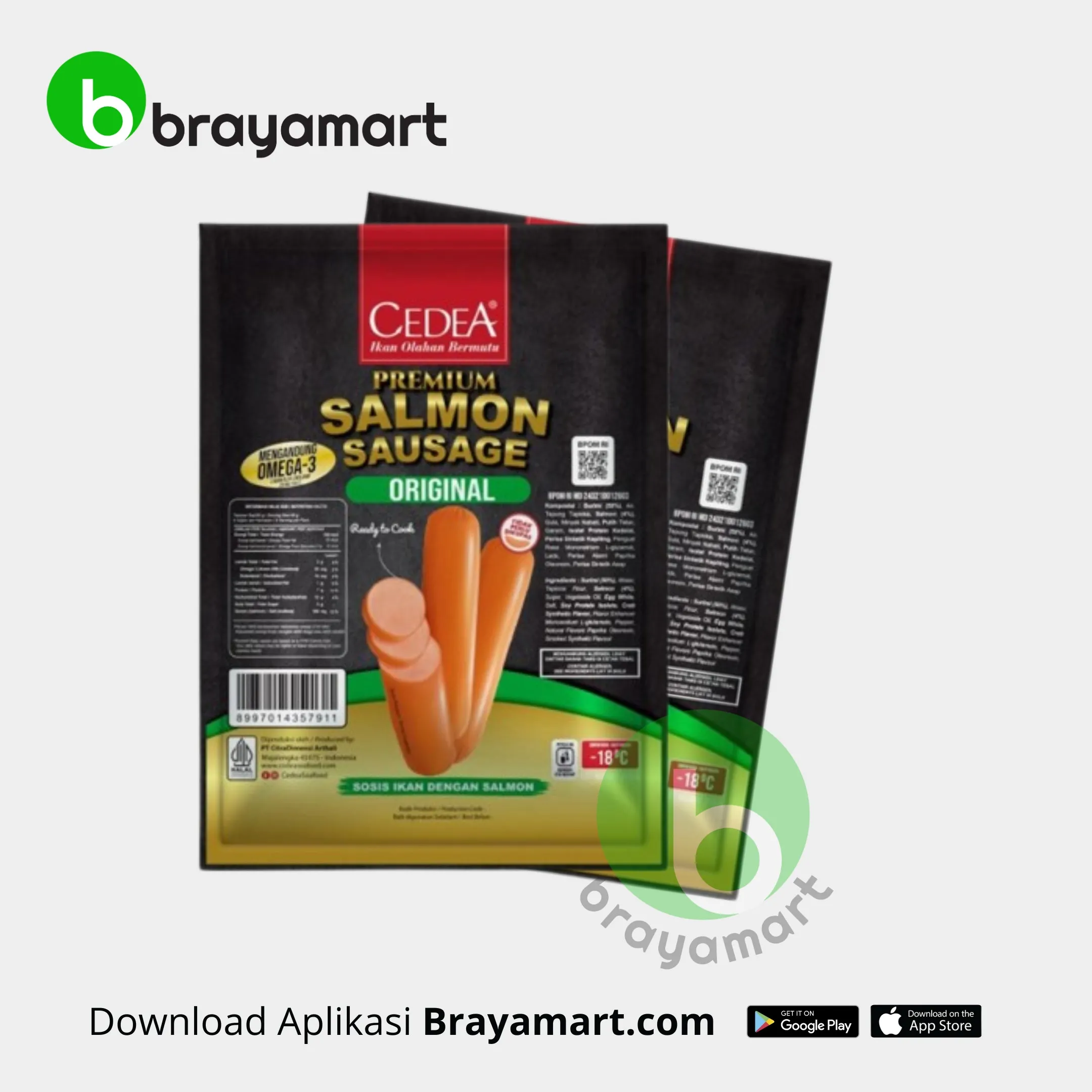 CEDEA SALMON SAUSAGE ORIGINAL 390GR