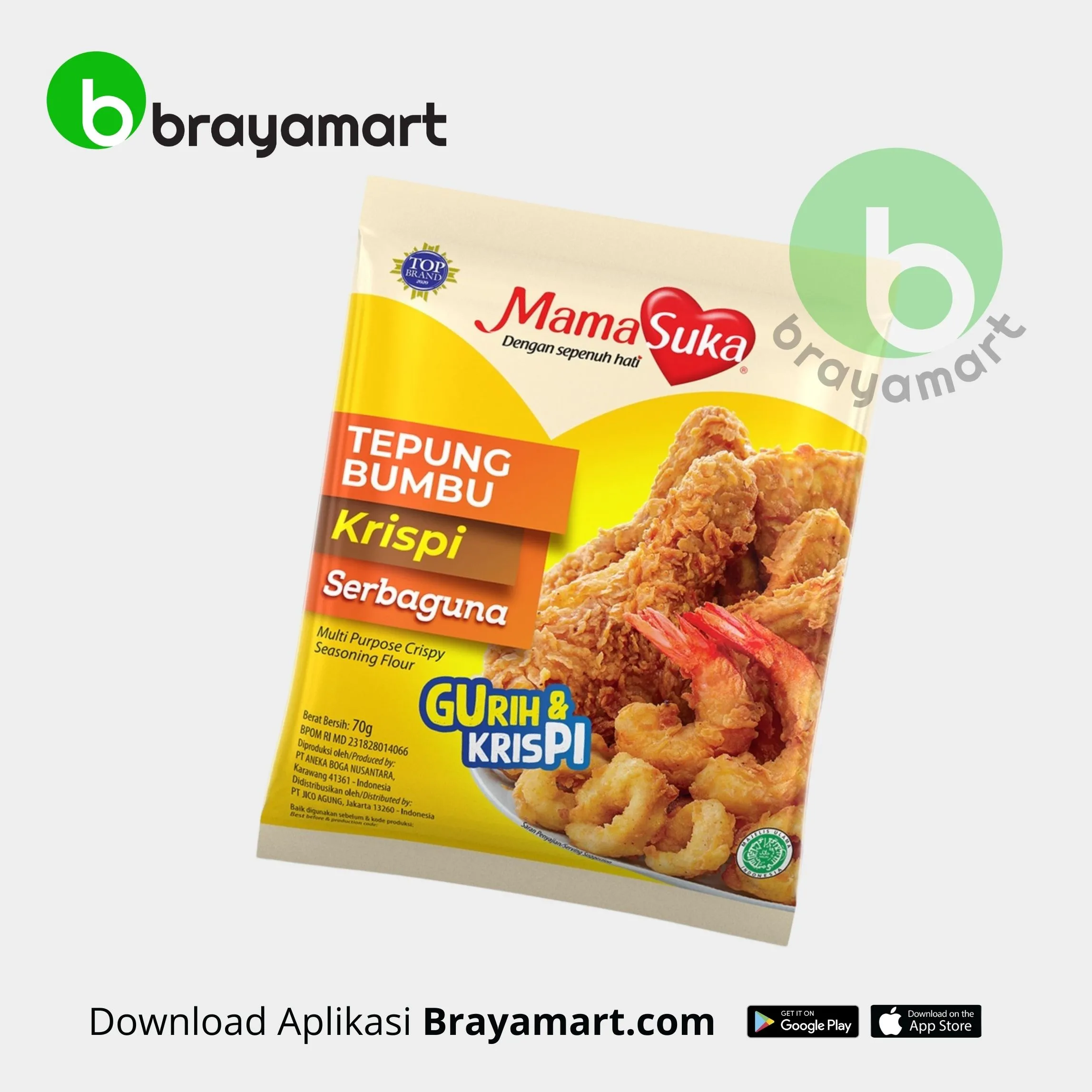 Mamasuka Tepung Bumbu Krispi Pedas 70 Gram