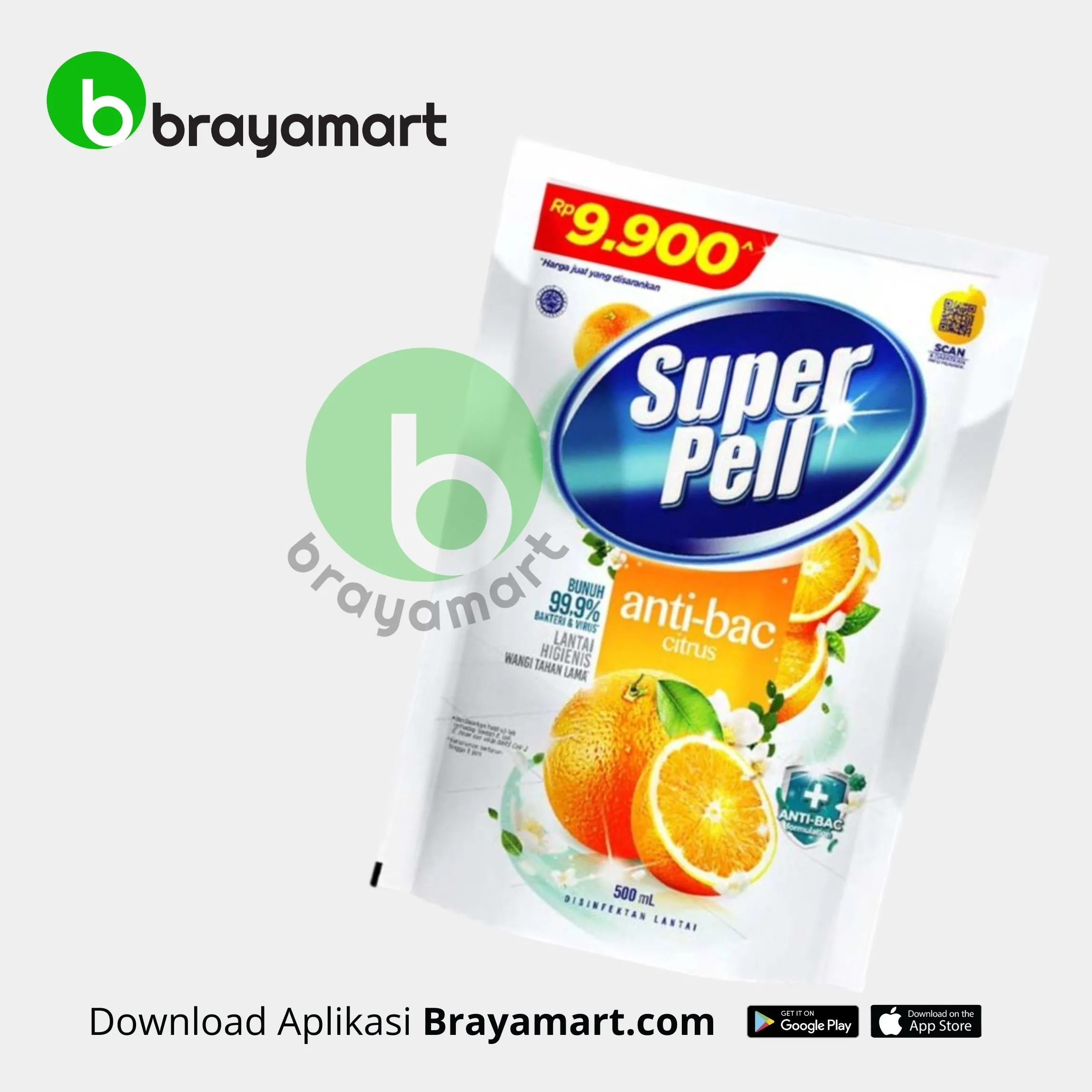 'Super Pell Anti Bacterial Citrus 500 ml'