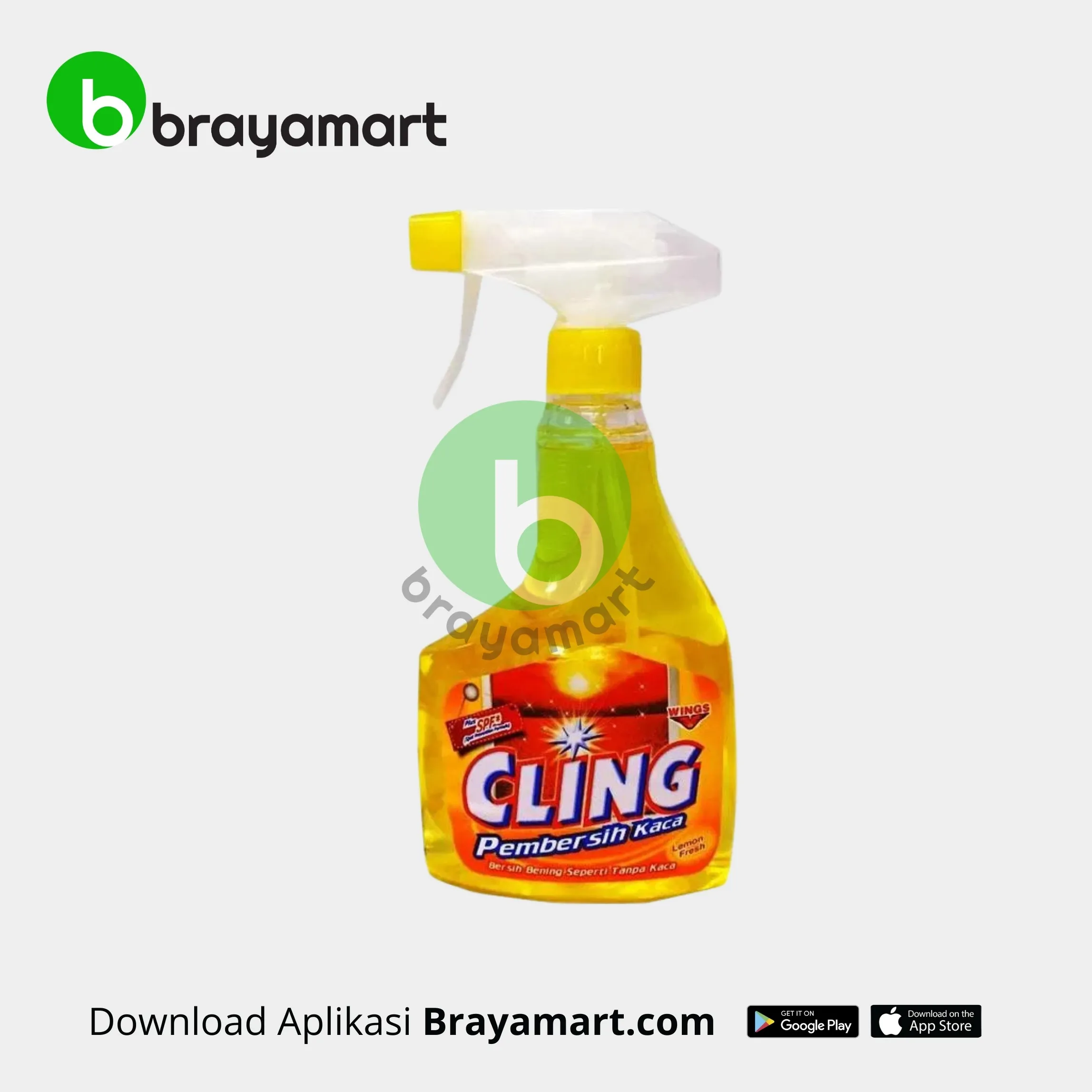 Cling Pembersih Kaca Lemon Fresh Semprot 440 ml