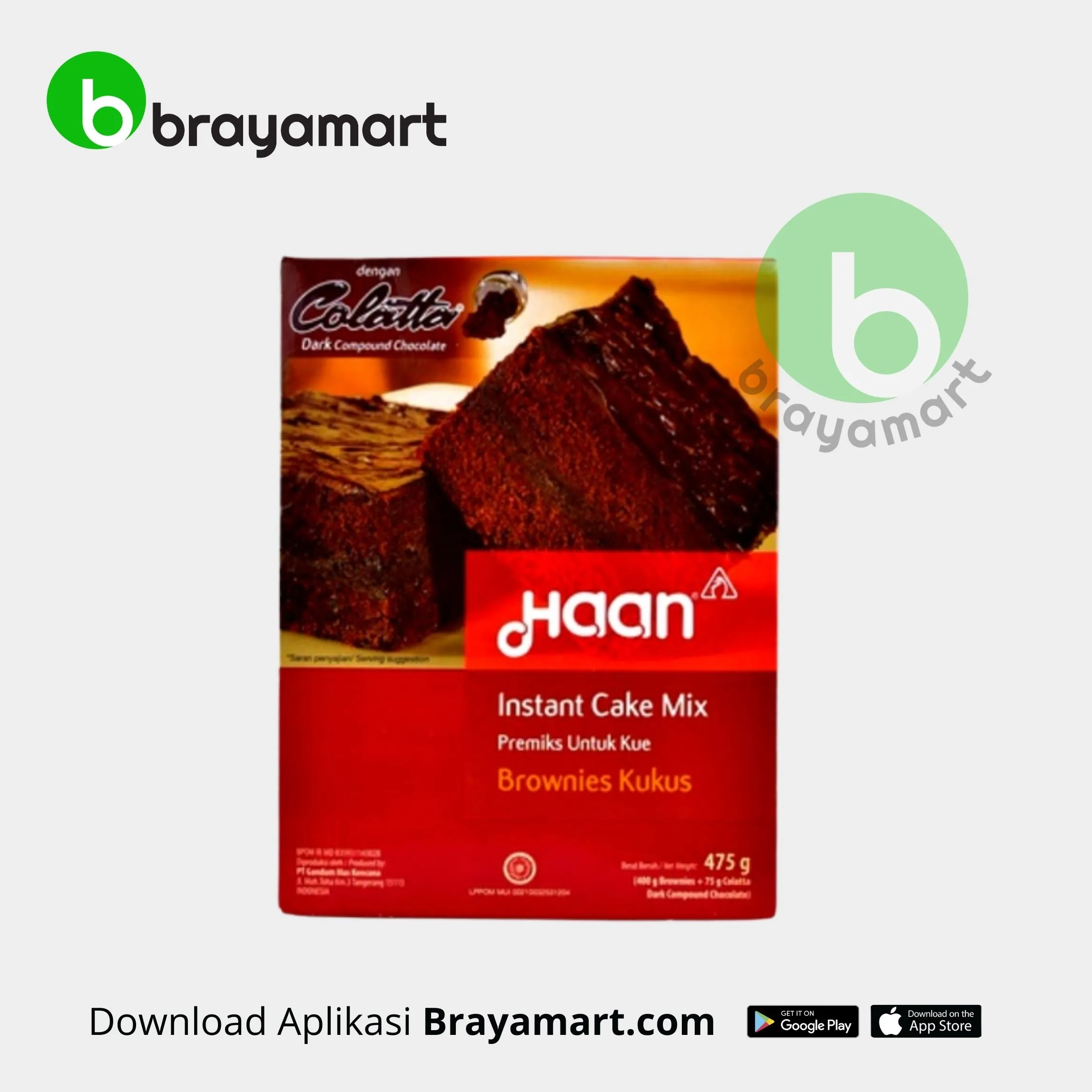 Haan Instan Cake Mix Brownies 475gr