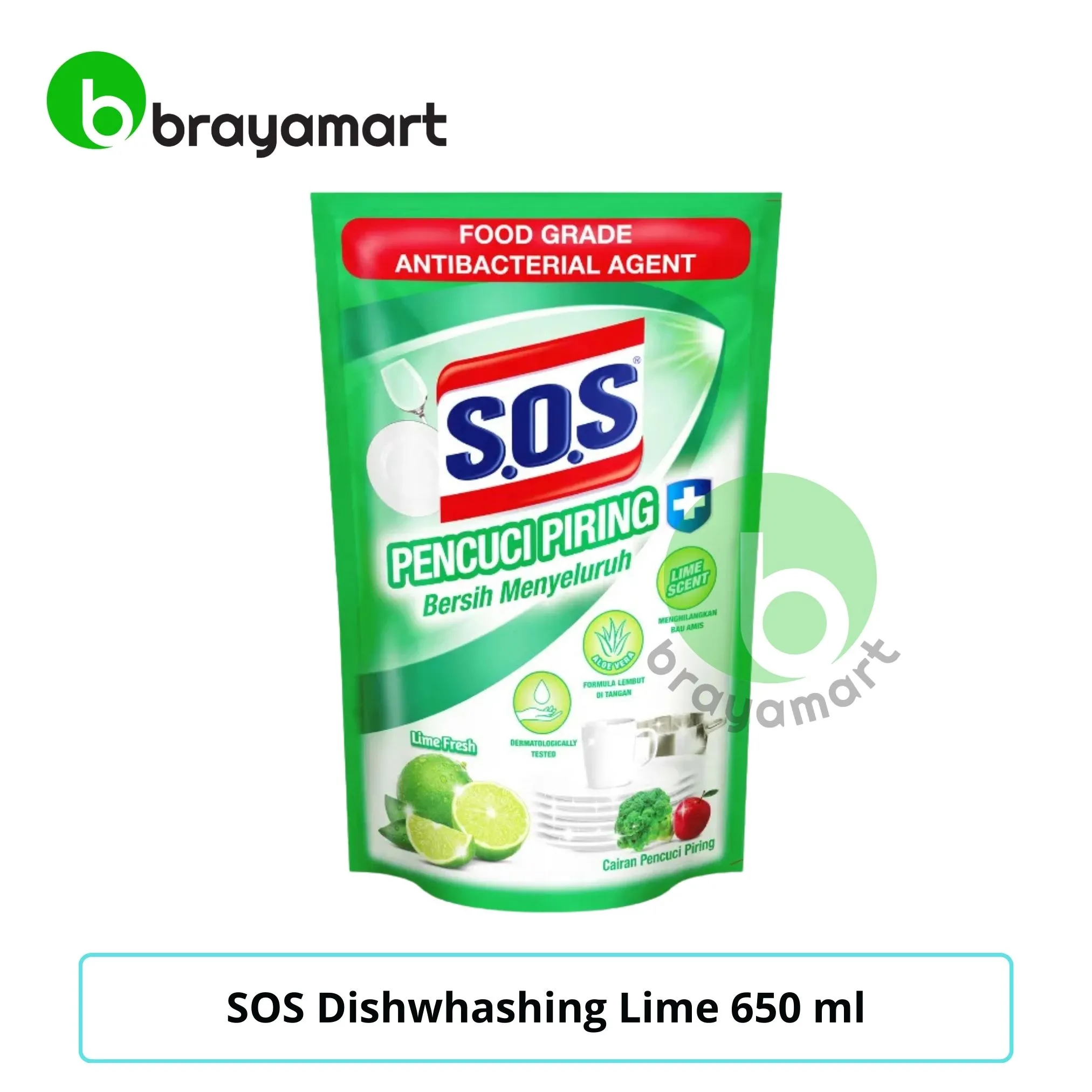 SOS Dishwhashing Lime 650 ml