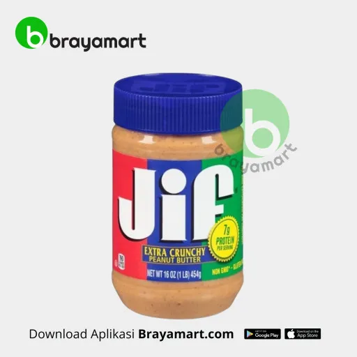 JIF EXTRA CRUNCHY PEANUT 454GR