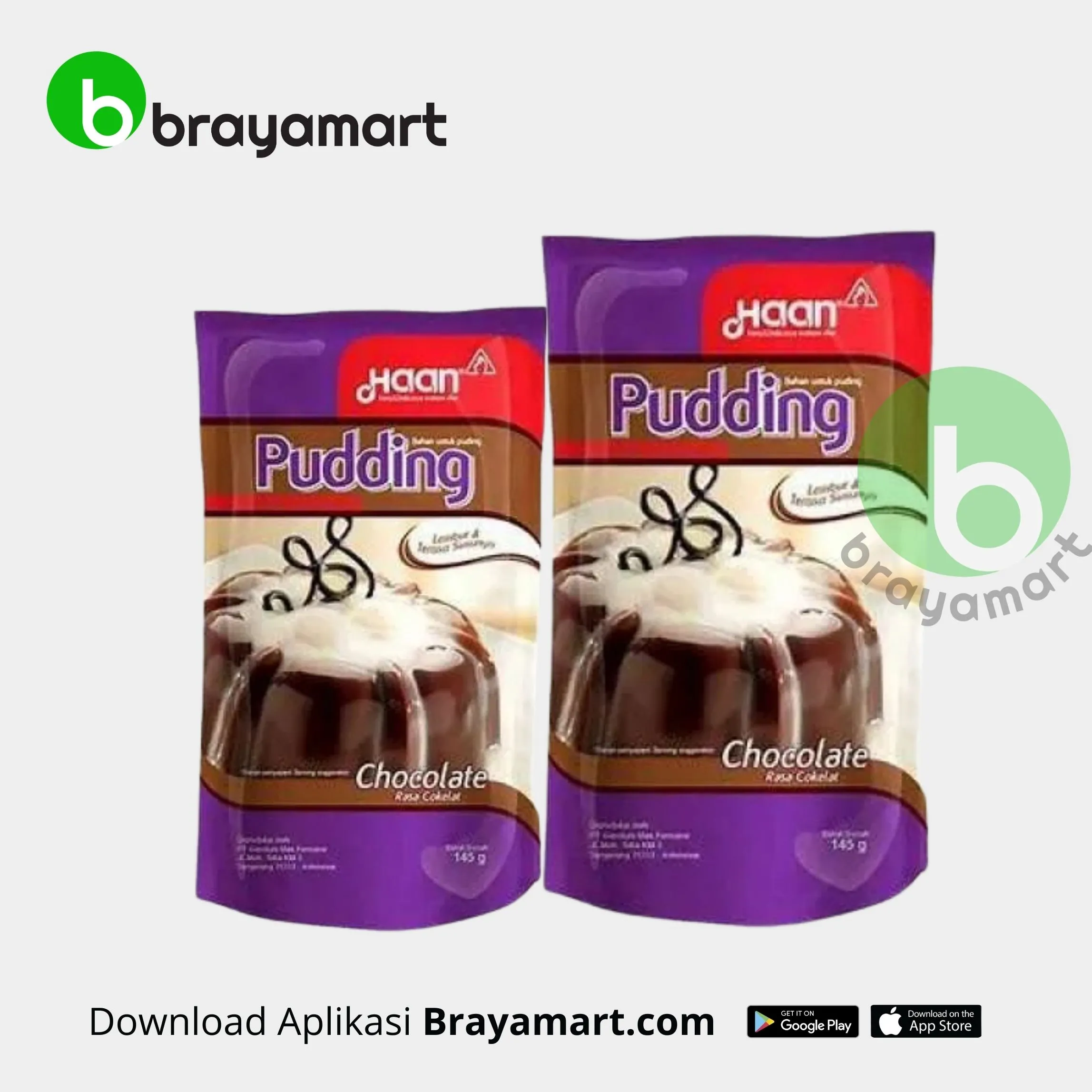 Haan Pudaing Coklat 145gr