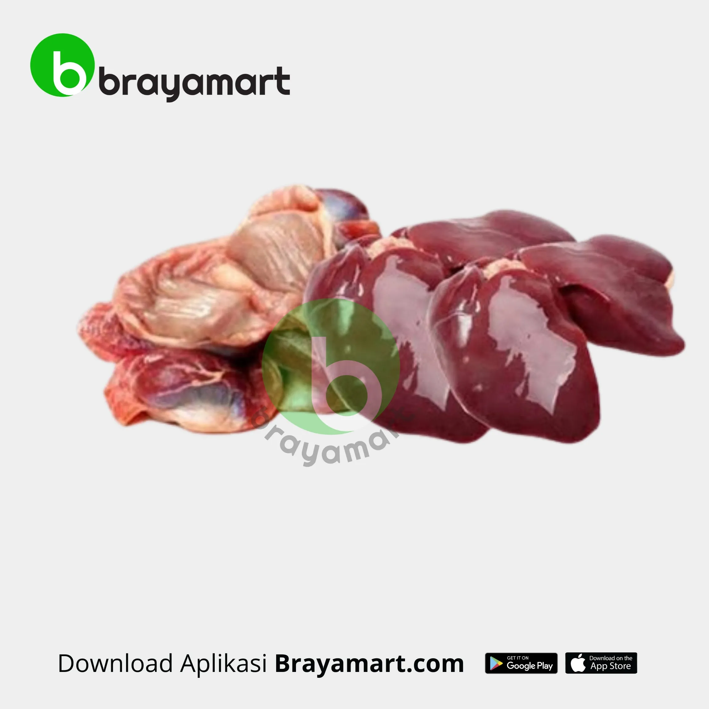 Hati  dan Ampela Ayam Potong (100 Gram)