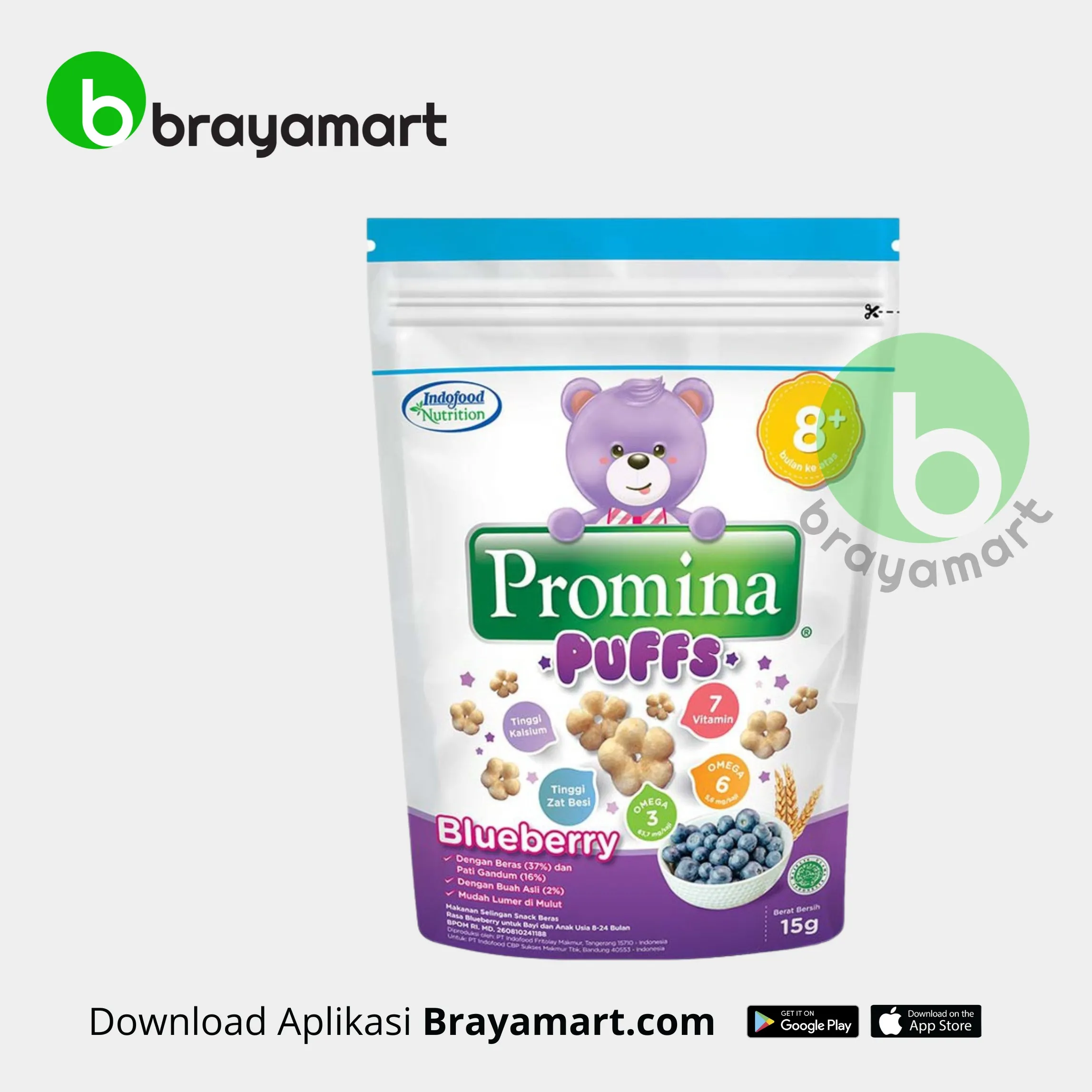 'Promina Puffs Blueberry 15 Gram'
