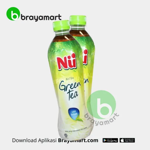 NU GREENTEA LESS SUGAR 450ML