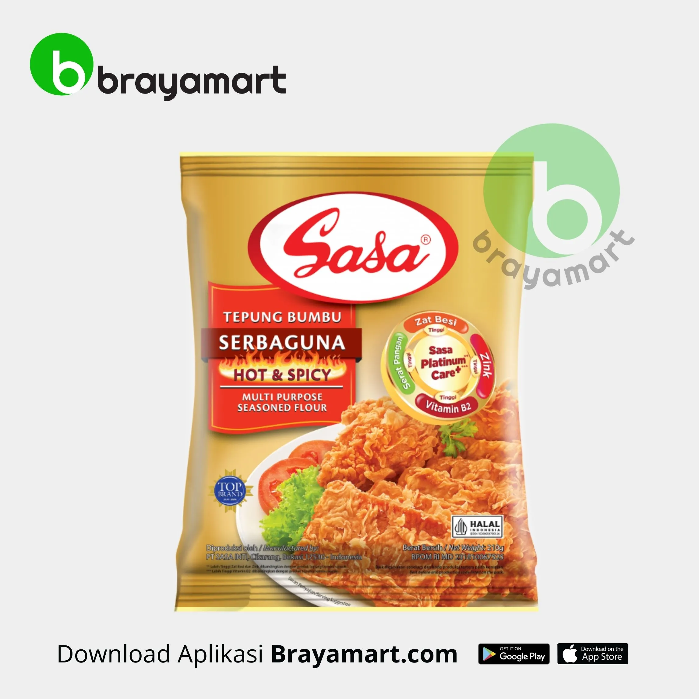 Sasa Tepung Bumbu Hot Spicy 210 gr