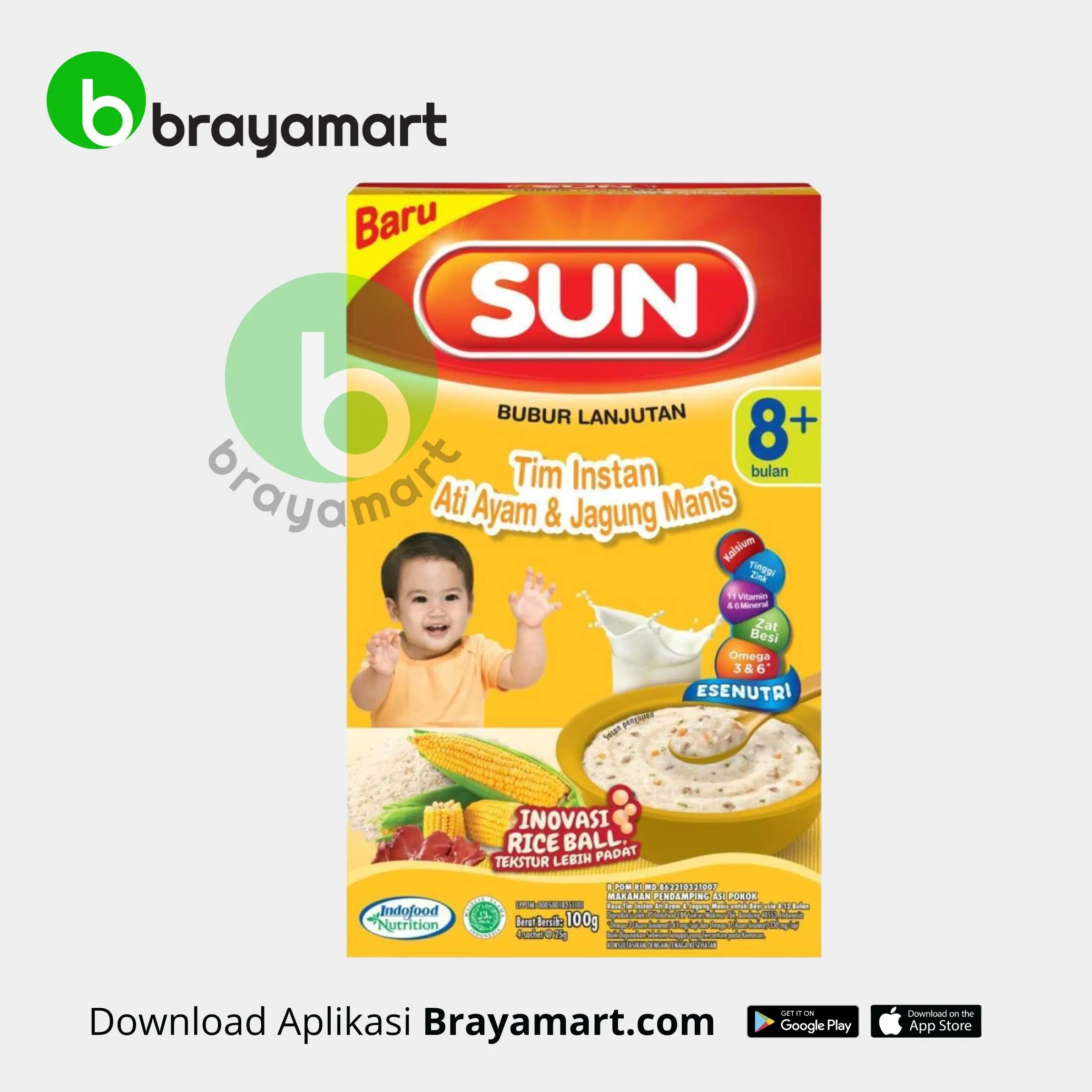 SUN Tim Instan Hati Ayam, Jagung & Wortel
