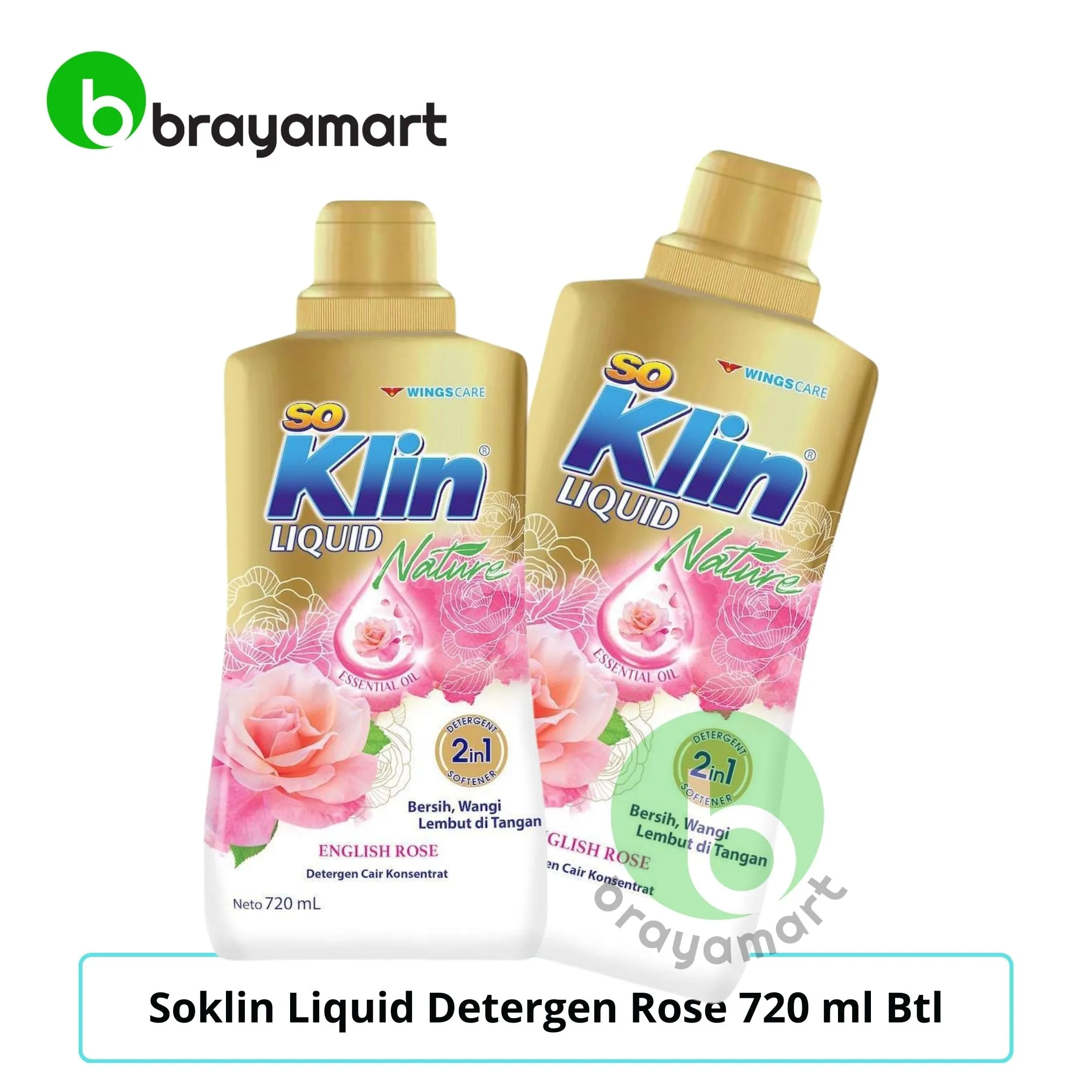 Soklin Liquid Detergen Rose 720 ml Btl