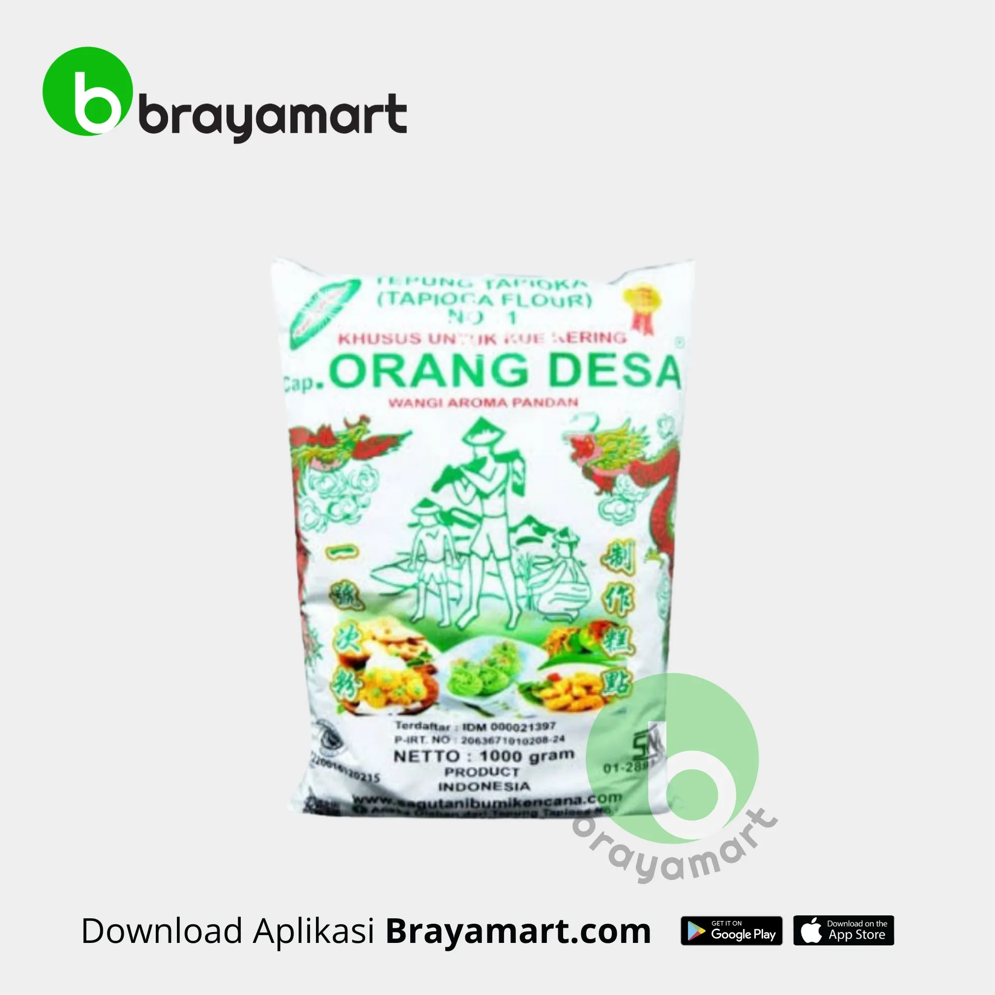 'Orang desa Tepung Tapioka Aroma Pandan 1 Kg'